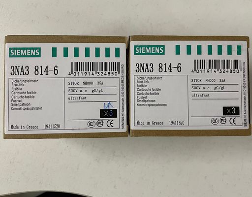 Siemens 3NA3814-6 LV HRC Ölçüm Aralığı 30 bar ve Oval Flanşlı Sigorta Elemanı Çalışma Esnasında
