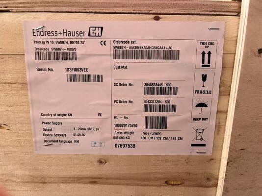 Endress Hauser 5WBB7H-4080/0 Yüksek Hassasiyetli Basınç Transmitteri