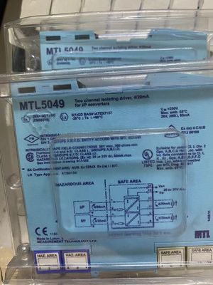 MTL5049 Eaton 2 Kanal Zener Barrier İzole Sürücü Akım Giriş Çıkış ATEX 4 ila 20mA