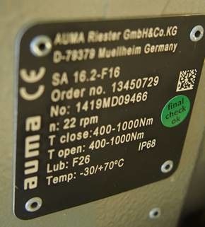 SA16.2-F16 AUMA Multi Turn Actuator SA 07.2 SA 16.2/SAR 07.2 SAR 16.2 Actuator Denetimleri ile AM 01.1/AM 02.1