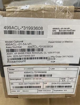Emerson Rosemount PH Sensörleri 499ACL-01-54-VP 499ACL Serbest Klor Sensörü