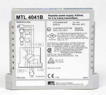 MTL4041B MTL Enstrümanları Tekrarlayıcı Güç kaynağı Kanal sayısı Bir