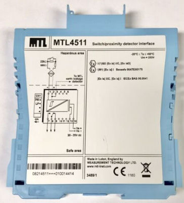 MTL4511 MTL Instruments Switch/Proximity Detector Interface, hat tespiti ile 1 kanal
