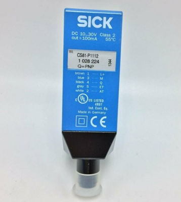SICK CS81-P1112 Renk Algılayıcıları CS8 Erkek Bağlantı M12 5-Pin 30.4 mm x 80 mm x 53 mm