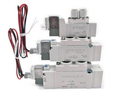 SMC SY5120-5G-01 Valve, Sol, SY5000 SOL/VALVE, RUBBER SEAL 24 VDC nominal voltaj