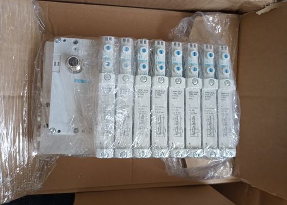 Festo Valve manifold VTUG, multi-pin fiş veya alan otobüsü bağlantısı ile VTUG-14-VRPT-B1T-Q12B-UB-Q6SU-24K+TTSC