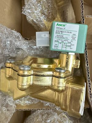 ASCO SCE238D008EMO.24/DC - Bakır gövde, EPDM, G1/2, 2/2 NC, Serisi 238 Solenoid Valfler Pilot İşletilen Pilot İçine Yapılmış
