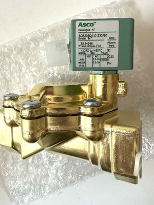 ASCO SCE238D008EMO.24/DC - Bakır gövde, EPDM, G1/2, 2/2 NC, Serisi 238 Solenoid Valfler Pilot İşletilen Pilot İçine Yapılmış