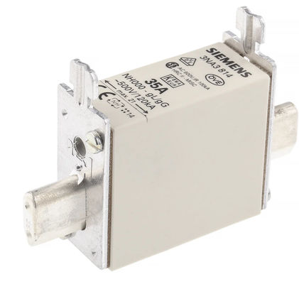 Siemens 3NA3814-6 LV HRC Ölçüm Aralığı 30 bar ve Oval Flanşlı Sigorta Elemanı Çalışma Esnasında