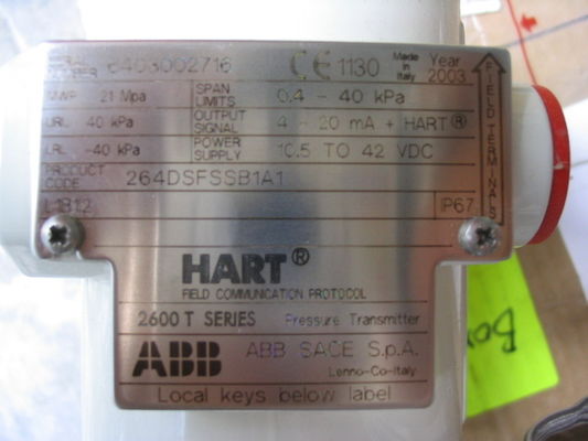 ABB 264DSFSSB1A1 2600 T Serisi Basınç Göndericisi NAMUR Montajı ve Optimal Süreç Kontrolü için FDI/FDT Teknolojisi