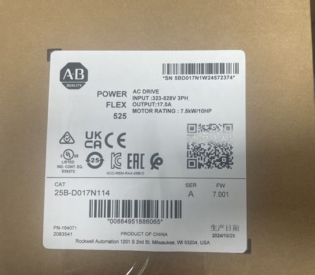Allen-Bradley 25B-D017N114 ± 10V 0...20 mA çıkış aralığı 1.4 GHz işlemci hızı ile ayarlanabilir frekans sürücüsü