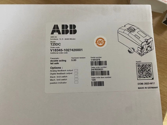 ABB V18345-1027420001 ATEX Sertifikalı Elektropnömatik Pozisyoner