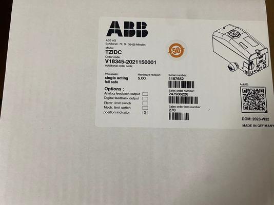 ABB V18345 Vana Konumlayıcı, 4-20mA Çıkışlı, IP67 Dereceli