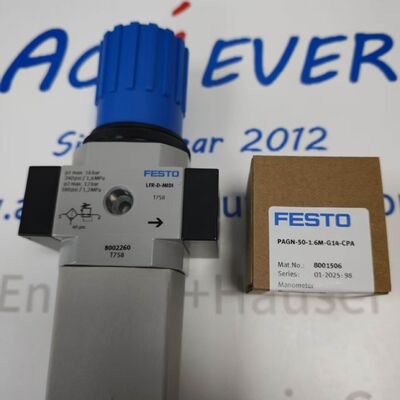 Festo PAGN-50-1.6M-G14-CPA EN 837-1 Flanked Panel Mount Basınçölçeri