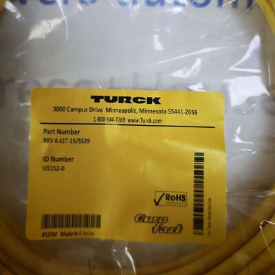 Turck RKV 4.41T-15S529 M12 Tek uçlu Kablo Set. Eurofast Sensör Aktifleştirme Kablosu.