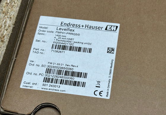 E+H FMP51-PRRQ5/0 Levelflex Yönlendirilmiş Dalga Radar Seviye Göndericisi