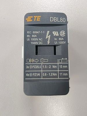 TE Bağlantı / Entrelec DBL80 Güç Dağıtım Blokları Doğruluk Hatası 0.1% Kapatma Frekansı ≤ 10 Hz Endüstri Standartı