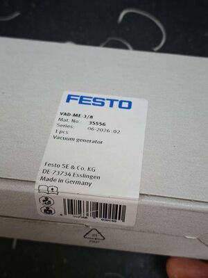 FESTO VAD-ME-38 Vakum Jeneratörü, Pnömatik Ejektör